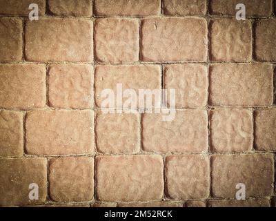 close-up . a fragment of a stone pavement. Stock Photo