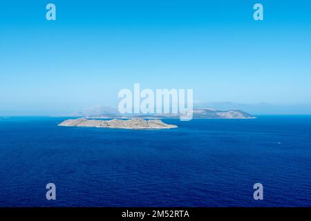 A panoramic view of the smaller islands around Rhodes Stock Photo