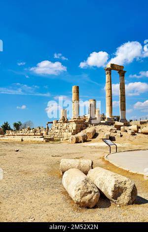 Amman Jordan. The Citadel Map Stock Photo - Alamy