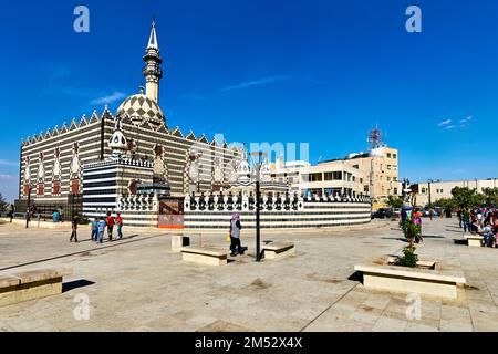 Amman Jordan. Abu Darwish Mosque Stock Photo