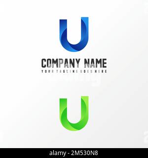 Simple and unique Letter or word S T U attractive font image graphic icon logo design abstract concept vector stock related to initial or monogram Stock Vector