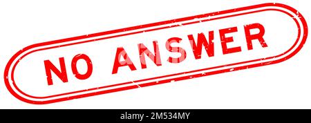 Grunge red no answer word rubber seal stamp on white background Stock Vector