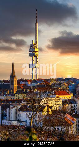 Ptague Television Tower Stock Photo