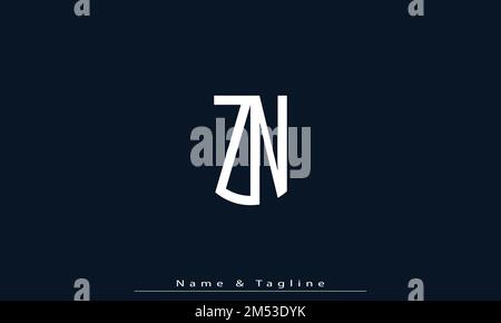 Alphabet letters Initials Monogram logo ZN , NZ Stock Vector