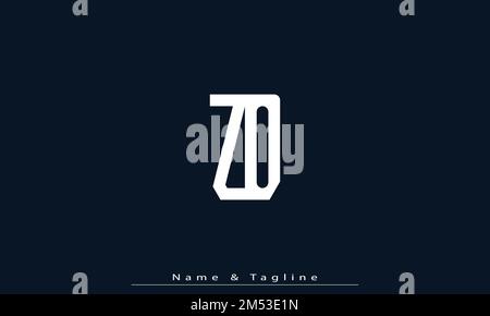 Alphabet letters Initials Monogram logo ZO , OZ Stock Vector
