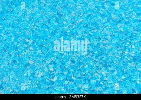 blue pool surface, pool water background Stock Photo