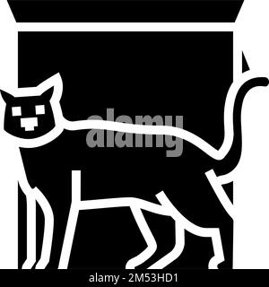 in front of preposition english icon doodle illustration Stock Vector ...