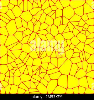 Abstract Yellow Cracked Material on Red Background Stock Vector