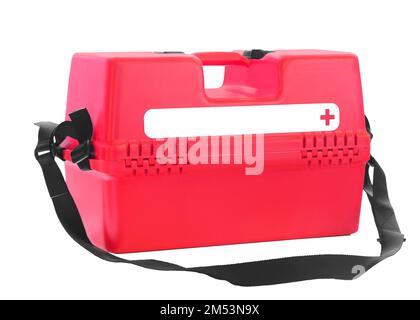 Medicine ambulance box tool resuscitation isolated on white background Stock Photo