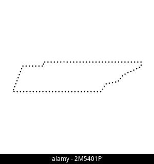 Tennessee Simple State Tennessee, state of USA - solid black outline map of country area ...