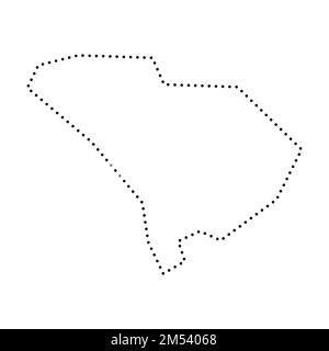 South Carolina, state of USA - solid black outline map of country area ...