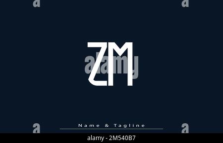 Alphabet letters Initials Monogram logo ZM , MZ Stock Vector