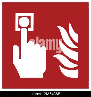 Fire alarm call point as vector. Stock Vector