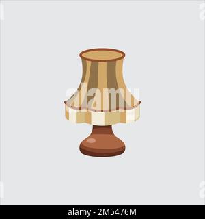 Lampshade icon, Antique Concept Flat Style Vector. Vector illustration Stock Vector