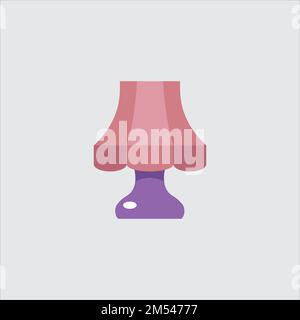Lampshade icon, Antique Concept Flat Style Vector. Vector illustration Stock Vector