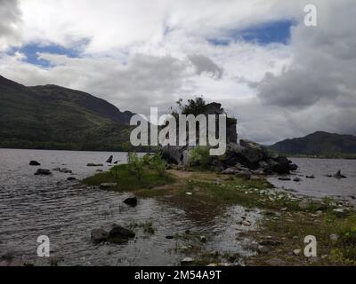 Colleen Bawn Rock, Muckross Lake, Killarney, Co. Kerry, Ireland Stock Photo