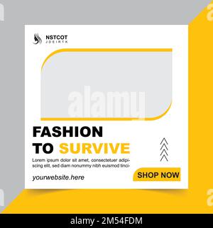 Fashion sale banner for social media post template. Stock Vector