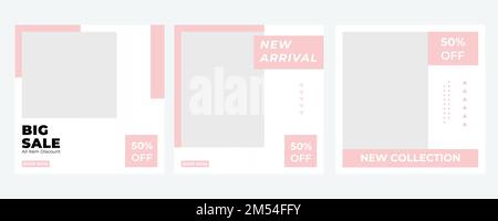 Fashion sale banner for social media post template. Stock Vector