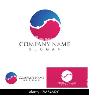 Wire World Logo Template vector illustration Stock Vector
