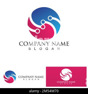 Wire World Logo Template vector illustration Stock Vector