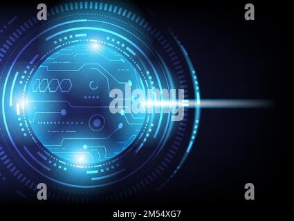 Abstract technology with dark blue color light background, stock vector Stock Vector