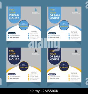 Real Estate Home Social Media Post Template Stock Vector