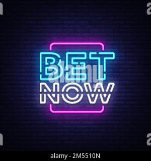 Bet Now Glowing Fiery Inscription On Stock Illustration 2159514143