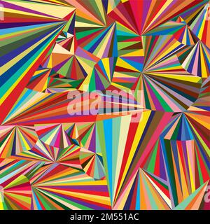 Beautiful colorful background with many colored triangles; vector Stock Vector