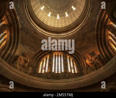 Interior shot of the Volkerschlachtdenkmal (Monument to the Battle of the Nations) in Leipzig, built in 1913. Stock Photo