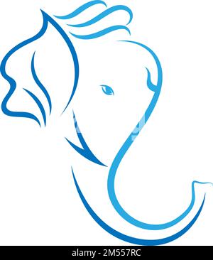 Elephant icon logo design illustration Stock Vector