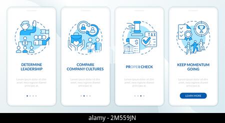 Stages of successful company merger blue brochure template Stock Vector ...