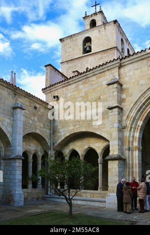 Bell tower Santander Cathedral from the cloisters in the city centre of Santander Cantabria Spain Stock Photo