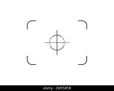 Simple outline style focus icon. Vector illustration. Stock Vector