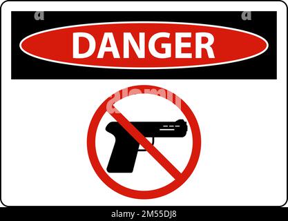 Security Danger Sign On White Background Stock Vector
