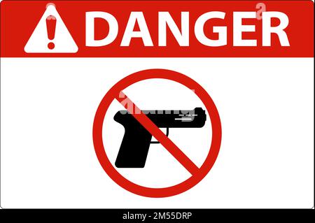 Security Danger Sign On White Background Stock Vector