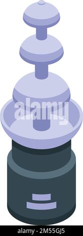 Bar fondue icon isometric vector. Hot cocoa. Sweet machine Stock Vector