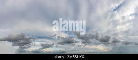 Fantastic soft thunderclouds at sunrise, natural composition Stock Photo