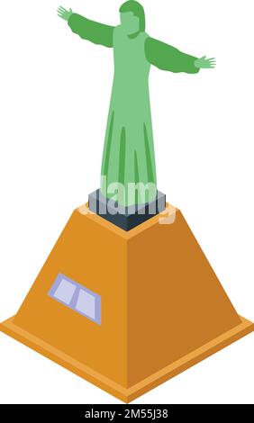 Chile statue icon isometric vector. Travel culture. National tourism Stock Vector