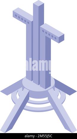 Chile metal statue icon isometric vector. Traditional travel. National culture Stock Vector