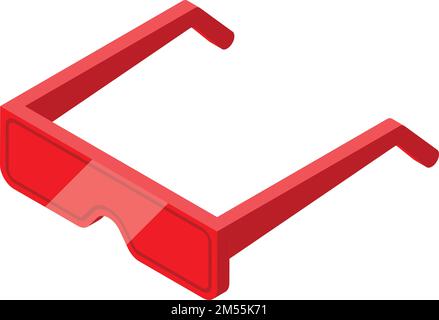 Dentist protect glasses icon isometric vector. Dental tooth. Care teeth Stock Vector