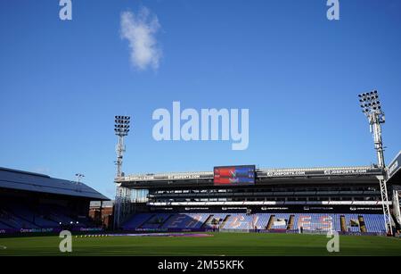 Selhurst Park, London, home of Crystal Palace. Picture date: Monday December 26, 2022. Stock Photo