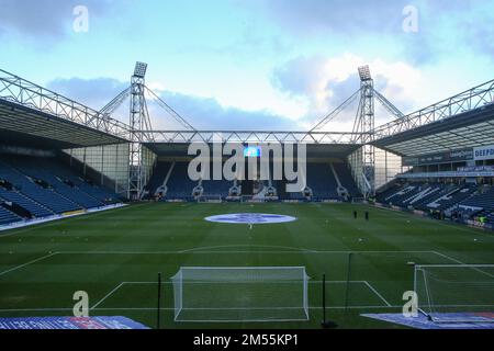 Preston, UK. 25th Dec, 2022. General view inside of Deepdale, home of Preston North End ahead of the Sky Bet Championship match Preston North End vs Huddersfield Town at Deepdale, Preston, United Kingdom, 25th December 2022 (Photo by Gareth Evans/News Images) in Preston, United Kingdom on 12/25/2022. (Photo by Gareth Evans/News Images/Sipa USA) Credit: Sipa USA/Alamy Live News Stock Photo