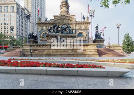 Cleveland’s Soldiers & Sailors Monument, designed and sculpted by Levi Scofield, a veteran of the 103rd Ohio Volunteer Infantry Regiment. Stock Photo