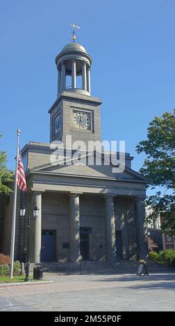 October 22 2022 Quincy ma - United First Parish Church also known as 'the Church of Presidents' as John Adams and  John Quincy Adams attended services. Stock Photo