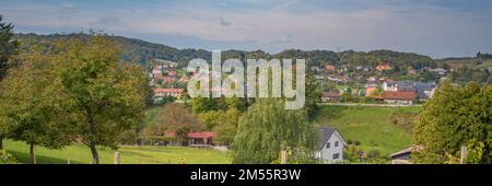 Landscape in autumn at Rogaska Slatina thermal water cure place, spa in Slovenia Stock Photo