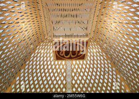 Ornaments are seen inside the Al-Jabbar Mosque in Bandung. Masjid Raya Al-Jabbar can accommodate 20 thousand worshippers and this mosque will be inaugurated on Friday, December 30, 2022. (Photo by Algi Febri Sugita  / SOPA Images/Sipa USA) Stock Photo