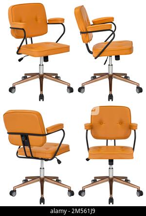 Office computer chair. Isolated from the background. View from different sides Stock Photo