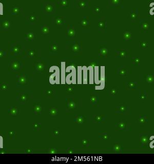 Starry background. Stars sparsely scattered on green background. Artistic glowing space cover. Amazing vector illustration. Stock Vector