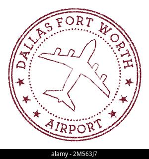 Dfw Airport Badge Example Dallas Fort Worth Airport logo. Flat stamps in material color palette ...
