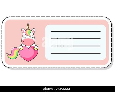 children label. Notebook stickers. Notepad stickers. Vector illustration. Stock Vector